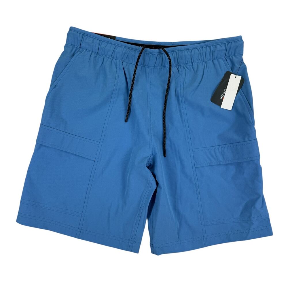 Bass Outdoor Mens Everyday Pull-On Drawstring Stretch Shorts Blue M